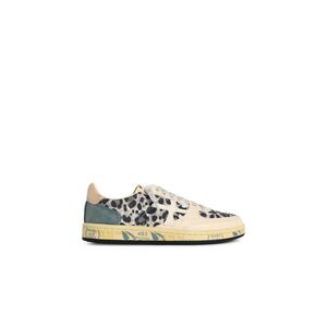Premiata 'Basket Clad' Leopard Print Leather Blend Sneakers Women
